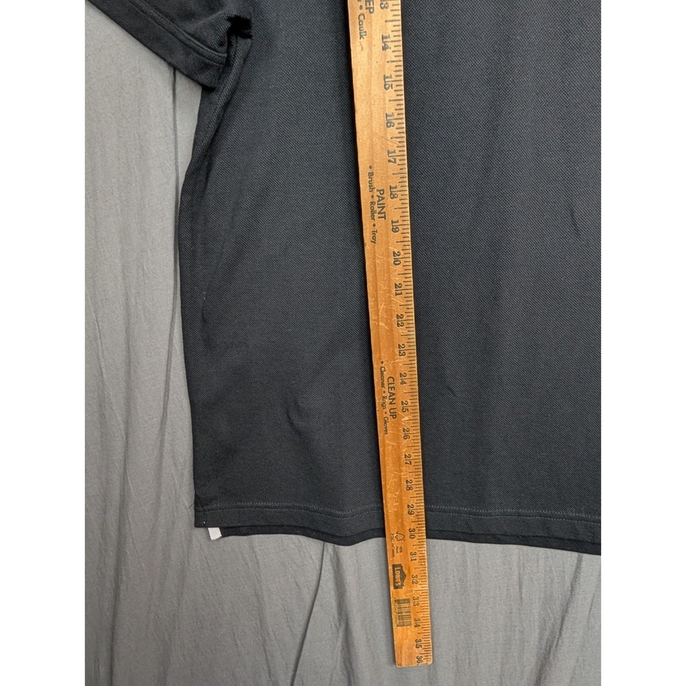 Nautica Polo Men's Sz XL Black‎ Short Sleeve 1/4 Button Collared Shirt XLarge - Picture 3 of 7